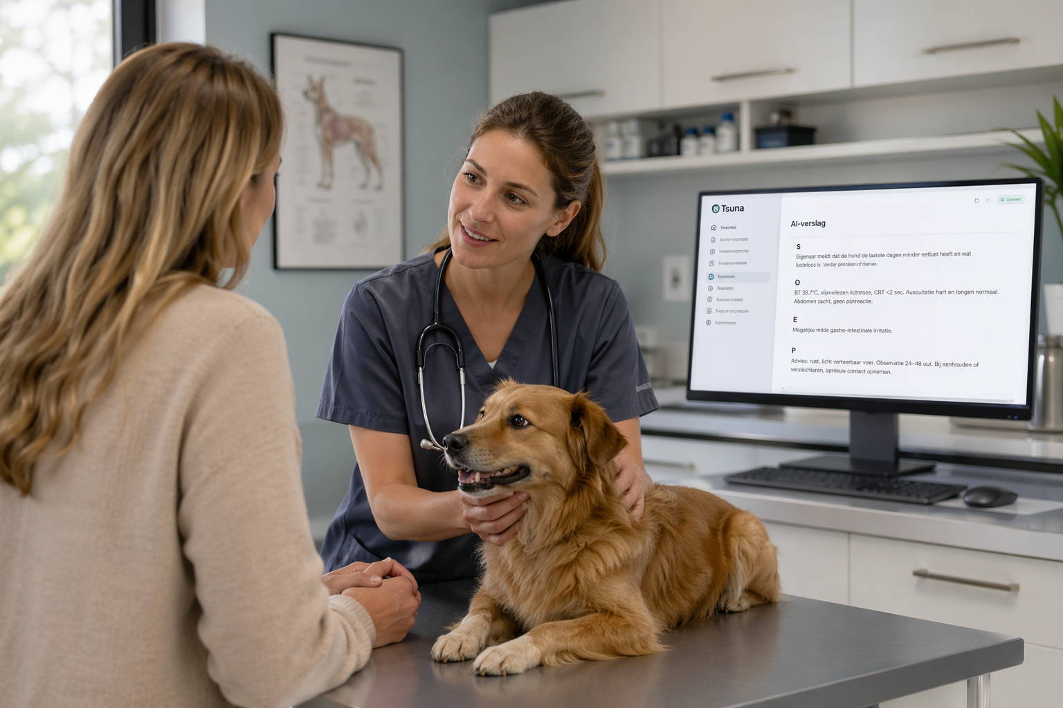 Gepersonaliseerde AI-verslaglegging voor dierenartspraktijken